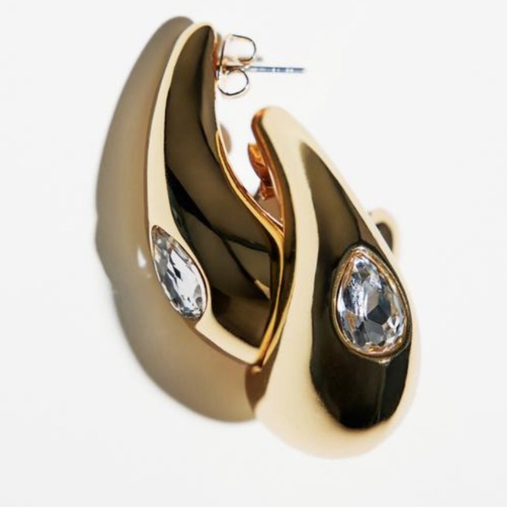 - Nwt Zara rhinestone teardrop earrings